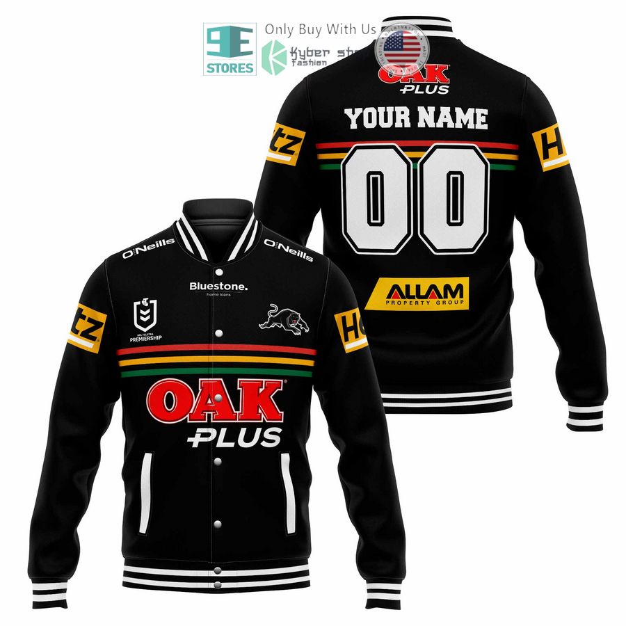 BEST Personalized Penrith Panthers OAK Plus Baseball Jacket baseball jersey product view 1