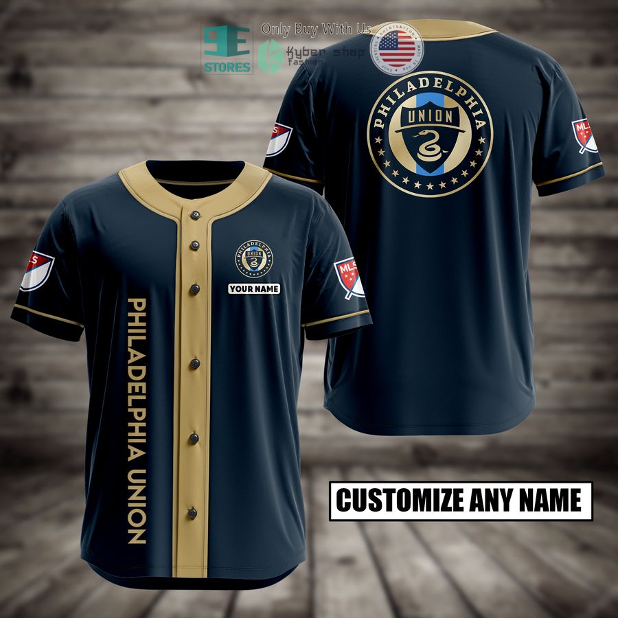 BEST Personalized Philadelphia Union Custom Baseball Shirt baseball jersey product view 1