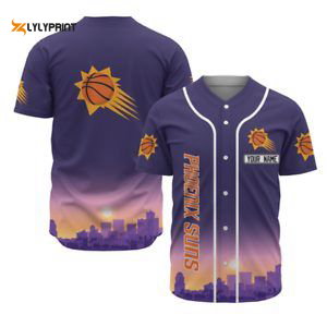 Personalized Phoenix Suns Baseball Jersey Gifts for Fans - lylyprint.com baseball jersey product view 1