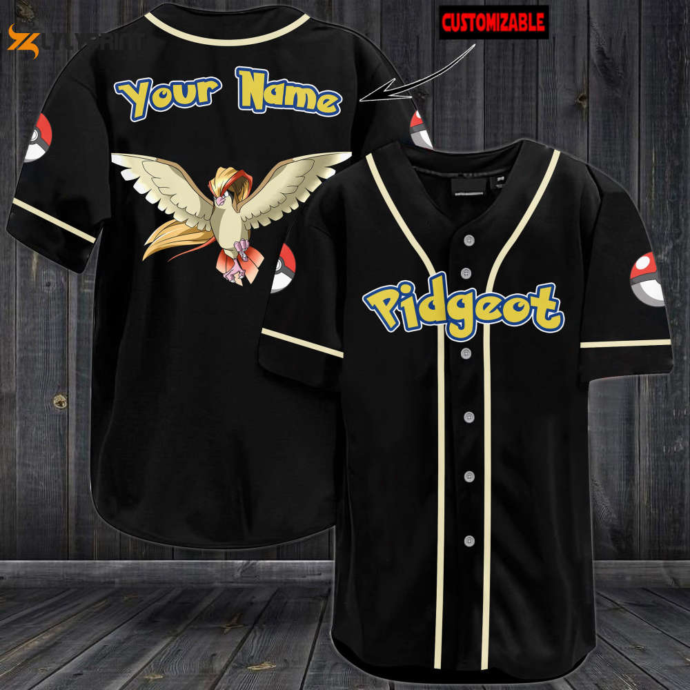 Personalized Pidgeot Baseball Jersey - lylyprint.com baseball jersey product view 1
