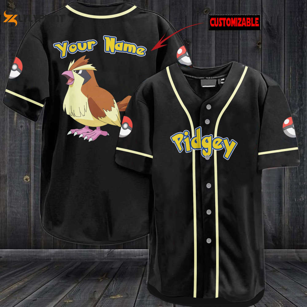 Personalized Pidgey Baseball Jersey - lylyprint.com baseball jersey product view 1