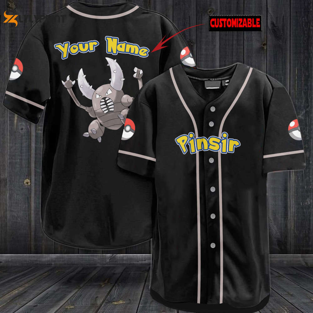 Personalized Pinsir Baseball Jersey - lylyprint.com baseball jersey product view 1