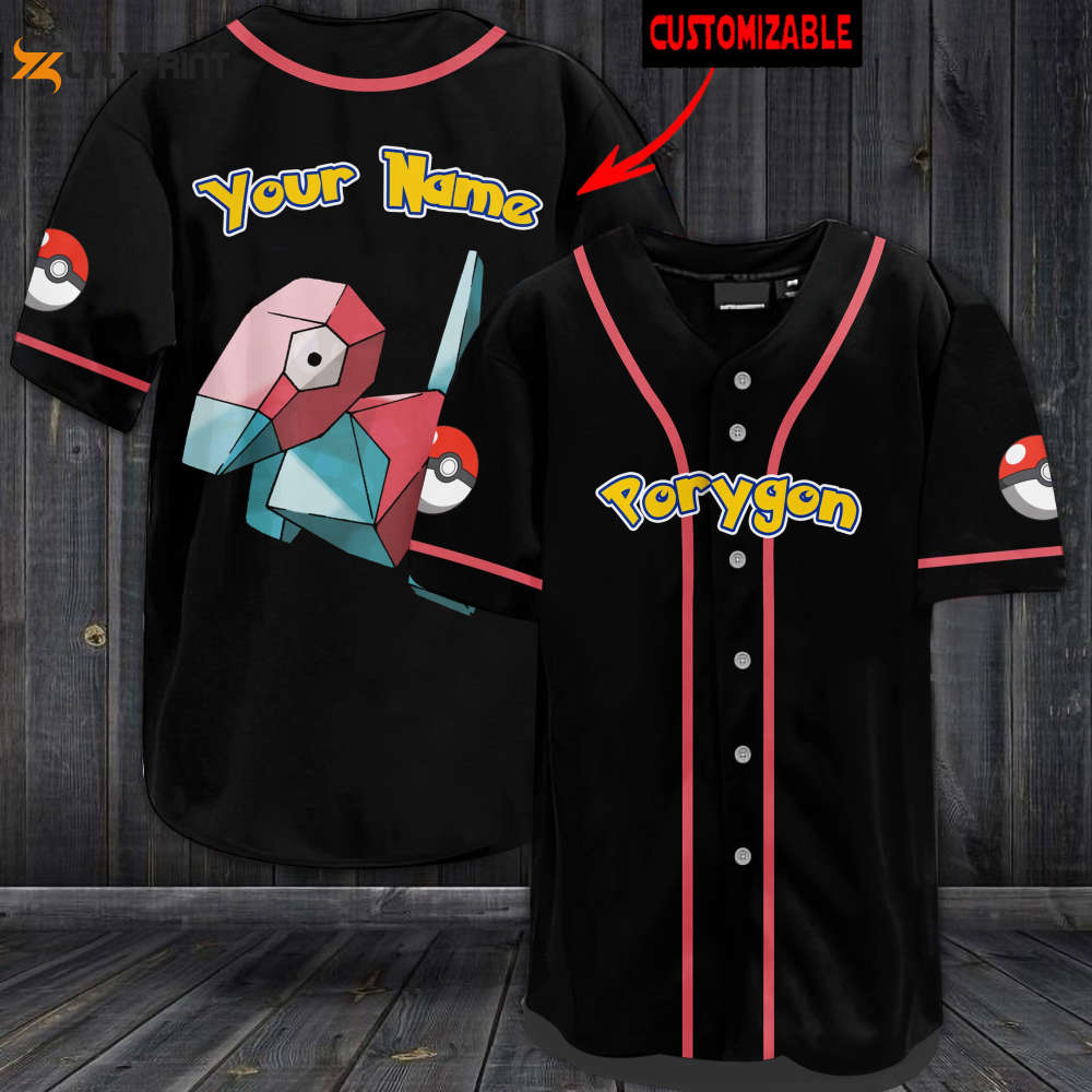 Personalized Porygon Baseball Jersey - lylyprint.com baseball jersey product view 1
