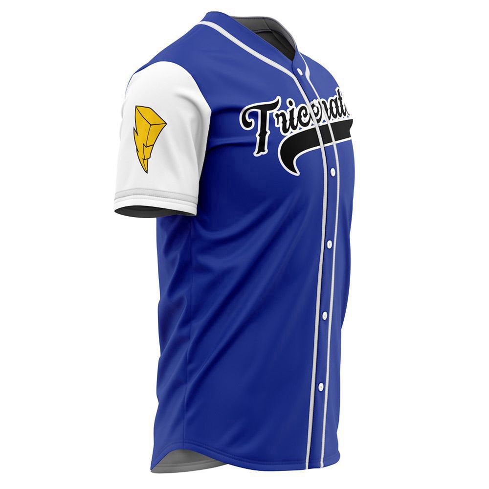 Personalized Power Rangers Blue Ranger Baseball Jersey For Men Women - lylyprint.com baseball jersey product view 2