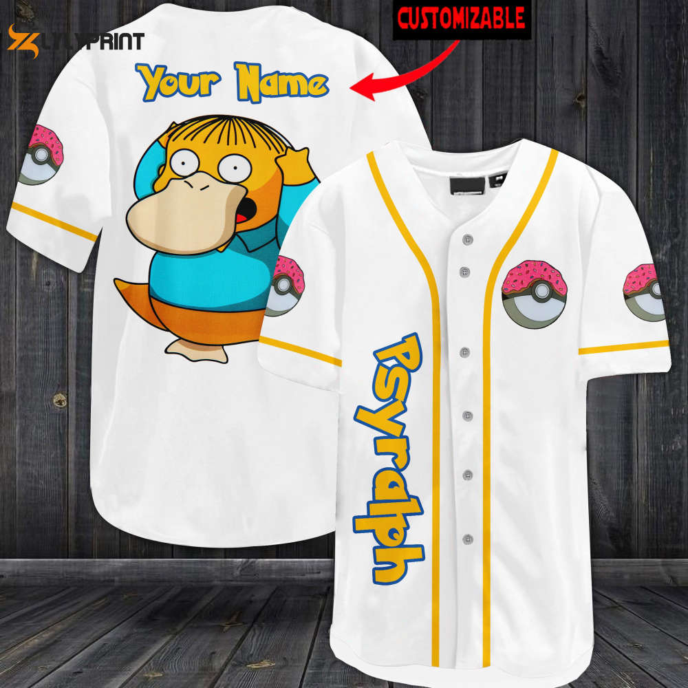 Personalized Psyralph Baseball Jersey - lylyprint.com baseball jersey product view 1