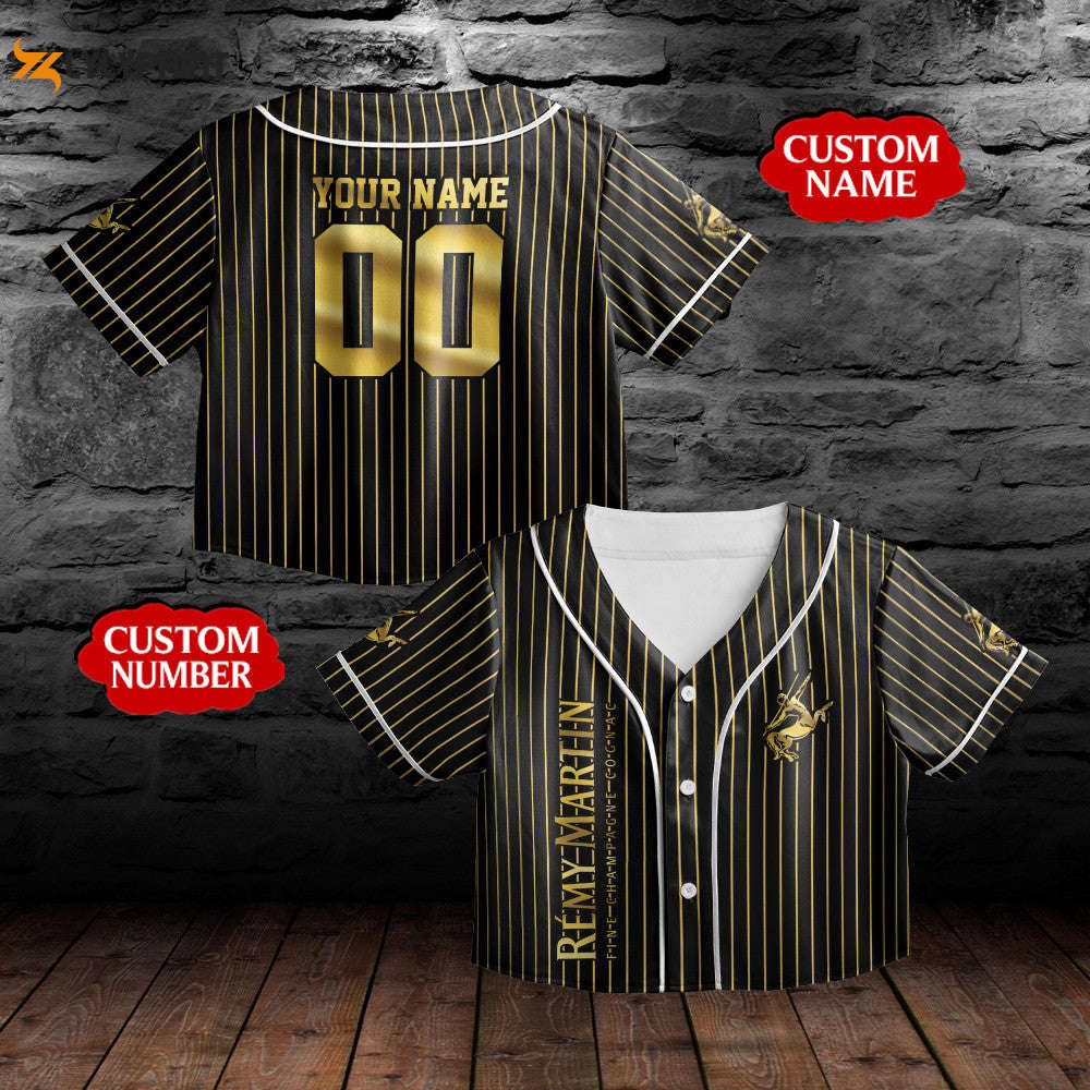 Stylish Personalized Remy Martin Cognac Baseball Jersey - Perfect Gift for Men & Women! - lylyprint.com baseball jersey product view 1