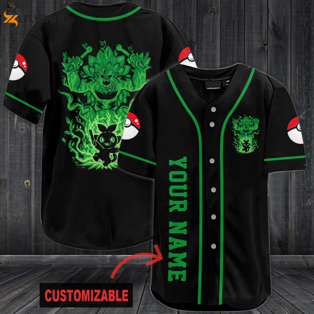 Personalized Rillaboom Baseball Jersey - lylyprint.com baseball jersey product view 1