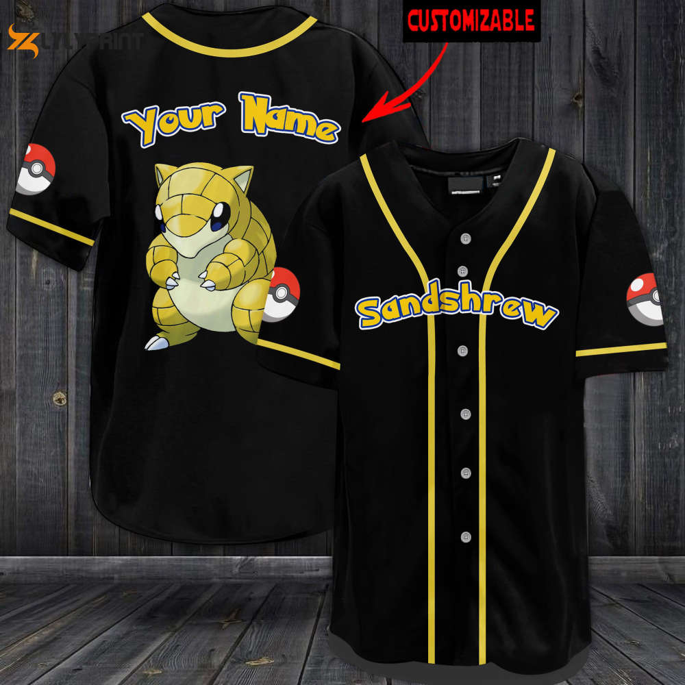 Personalized Sandshrew Baseball Jersey - Gift for Men Women - lylyprint.com baseball jersey product view 1