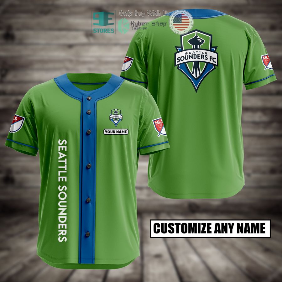BEST Personalized Seattle Sounders Custom Baseball Shirt baseball jersey product view 1