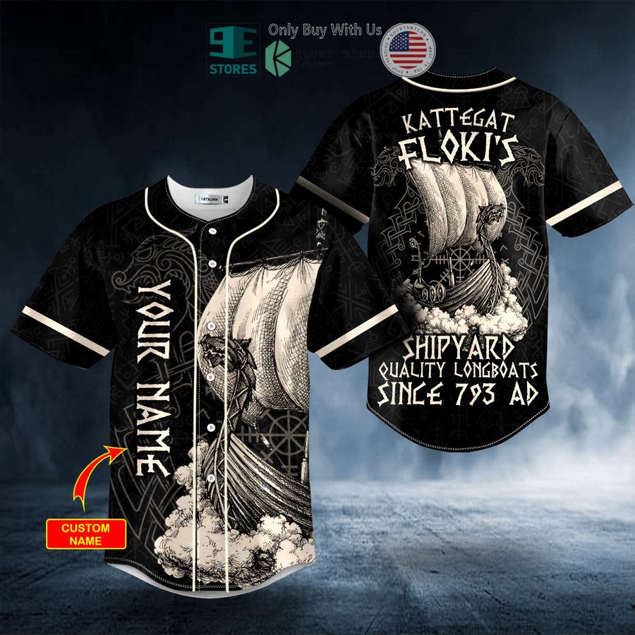 BEST Personalized Ship Yard Quality Long Boats Since 793 Ad Custom Baseball Shirt baseball jersey product view 1