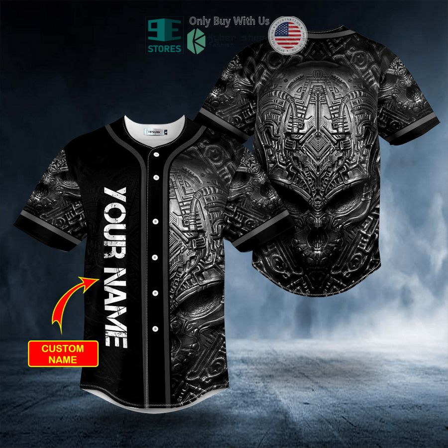 BEST Personalized Silence Alien Skull Custom Baseball Shirt baseball jersey product view 1