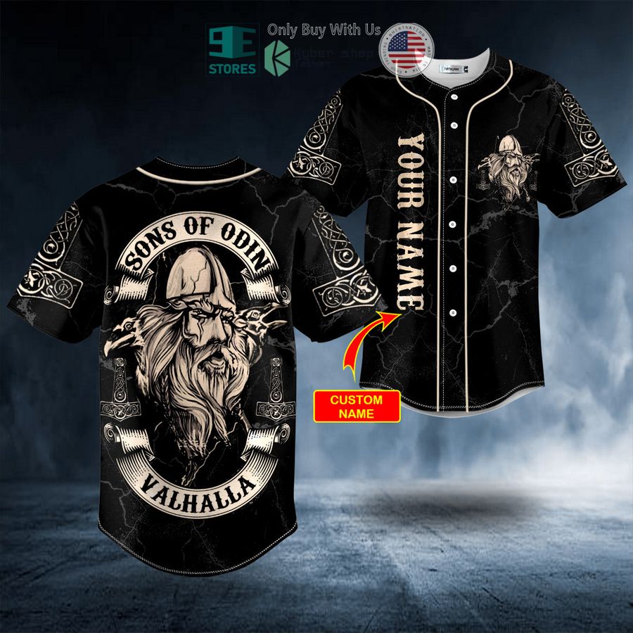 BEST Personalized Son Of Odin Valhalla Viking Custom Baseball Shirt baseball jersey product view 1