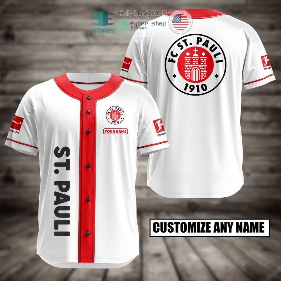 BEST Personalized St. Pauli Custom Baseball Shirt baseball jersey product view 1