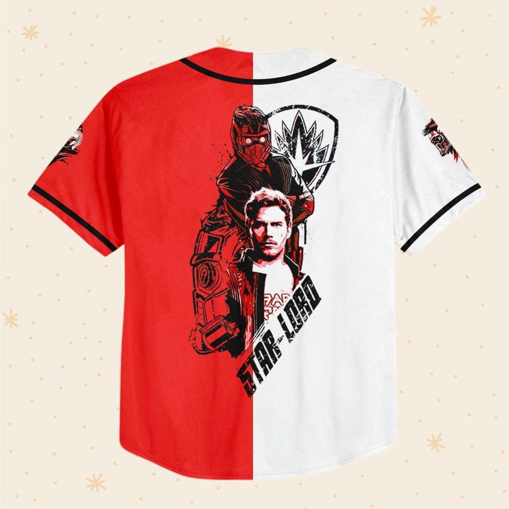 Personalized Star Lord Guardian Of The Galaxy Baseball Jersey - lylyprint.com baseball jersey product view 3