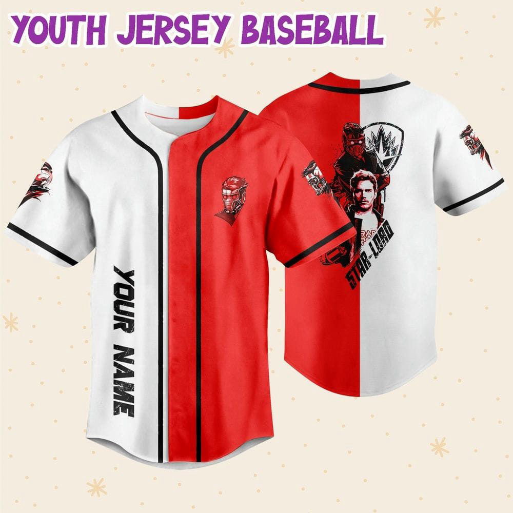 Personalized Star Lord Guardian Of The Galaxy Baseball Jersey - lylyprint.com baseball jersey product view 5