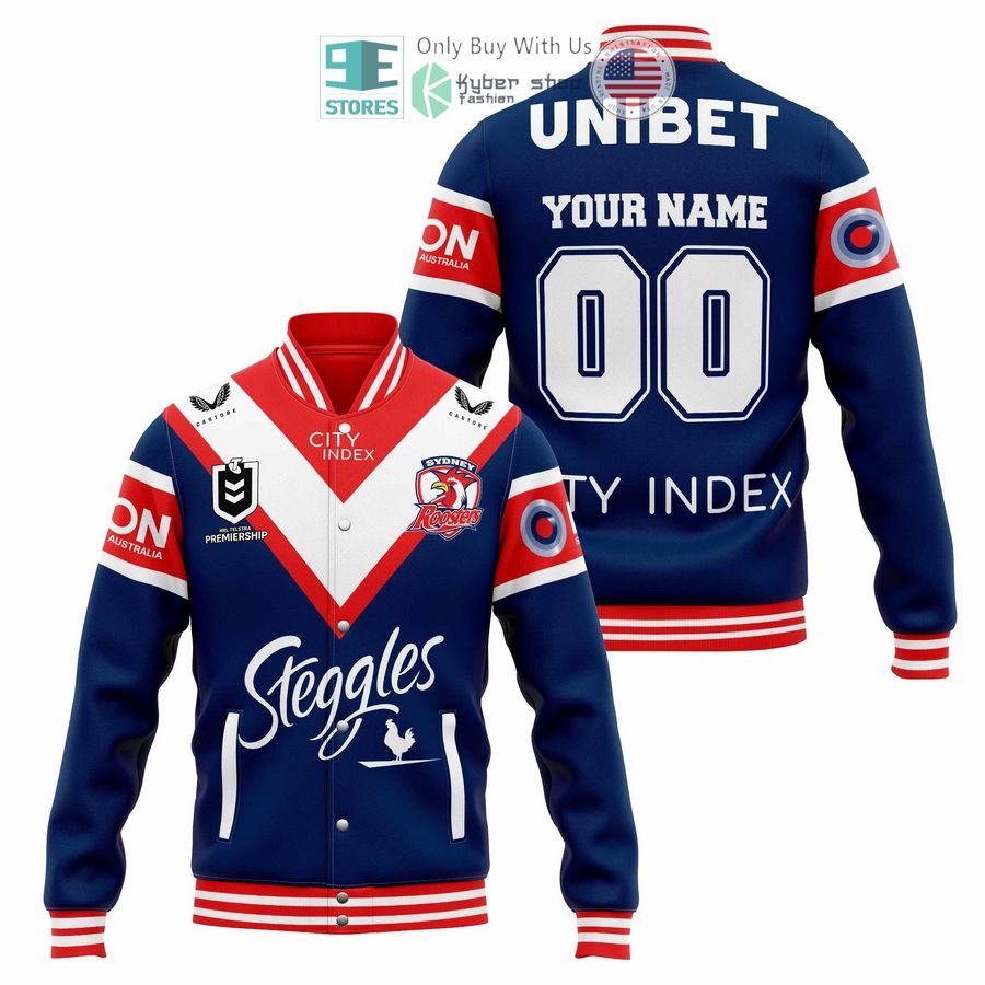 BEST Personalized Sydney Roosters Steggles Baseball Jacket baseball jersey product view 1