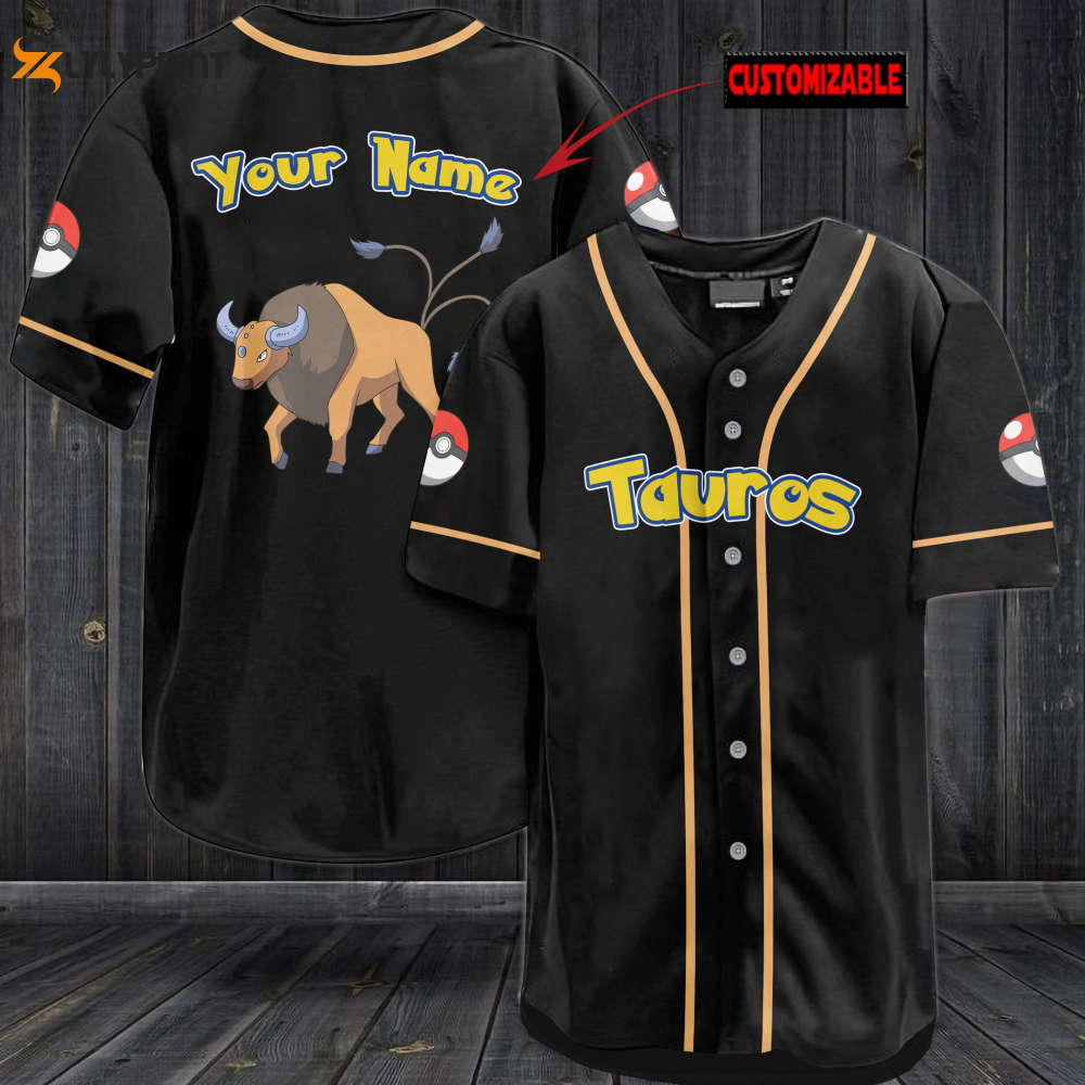 Personalized Tauros Baseball Jersey - lylyprint.com baseball jersey product view 1
