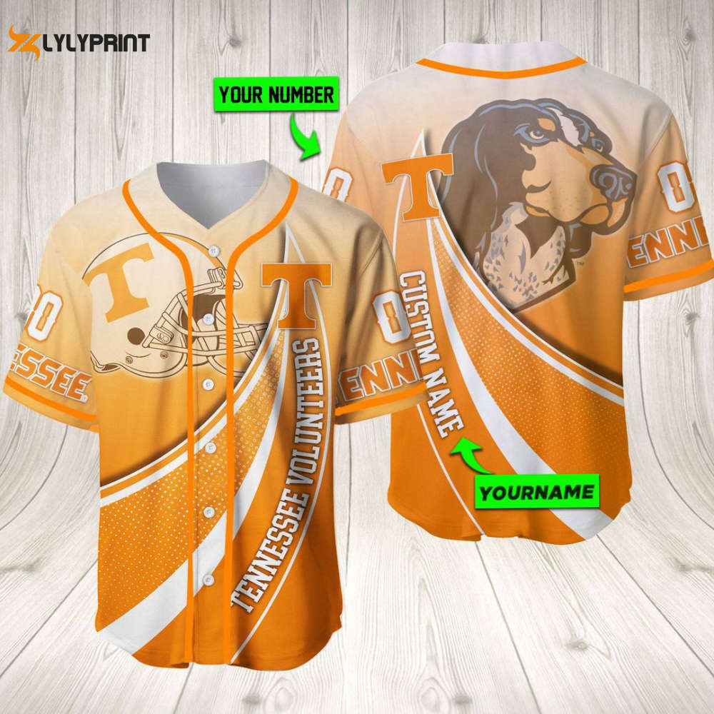 Personalized Tennessee Volunteers Baseball Jersey Baseball Jersey Mascot Gift For Men Women - lylyprint.com baseball jersey product view 1
