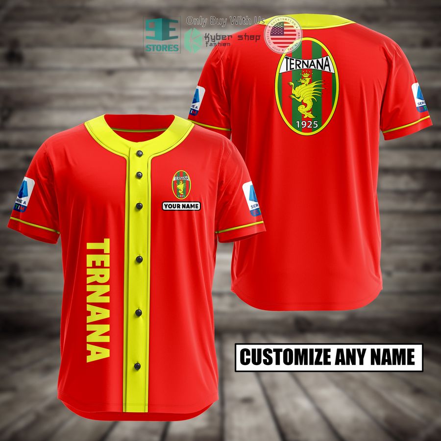 BEST Ternana Custom Name Baseball Jersey baseball jersey product view 1