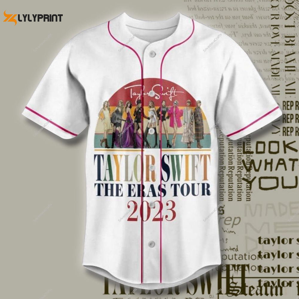 Personalized The Eras Tour Adult Baseball Jersey, taylor version Jersey - lylyprint.com baseball jersey product view 1