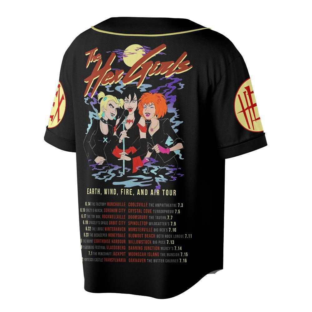 Personalized The Hex Girls Rock Band Music Baseball Jersey For Men Women - lylyprint.com baseball jersey product view 2