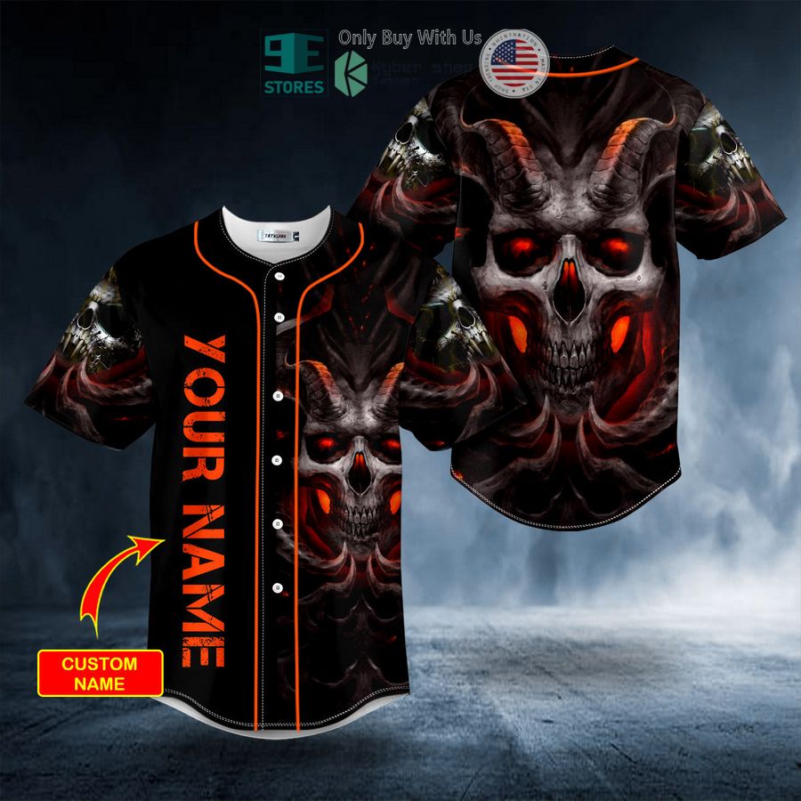 BEST Personalized The Hollow King Corrupter Skull Custom Baseball Shirt baseball jersey product view 1