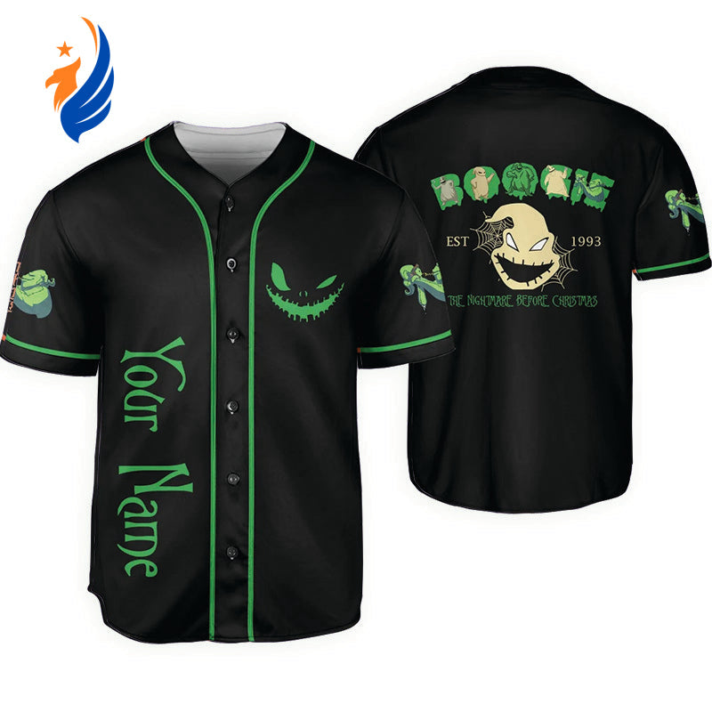 Custom The Nightmare Before Christmas Boogie Baseball Jersey - Personalized & Stylish Apparel - Bafud baseball jersey product view 1