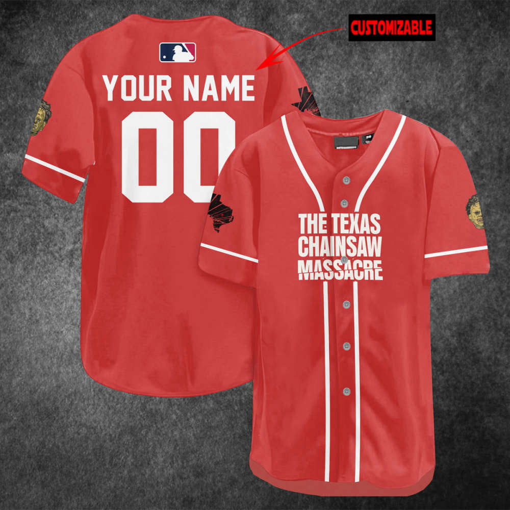 Personalized The Texas Chainsaw Massacre Baseball Jersey - Aopprinter baseball jersey product view 2