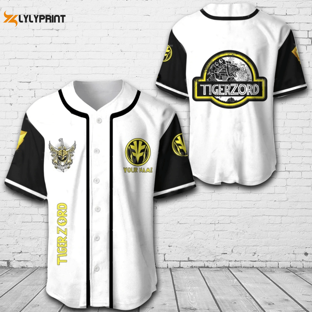 Personalized Tigerzord All Over Print Unisex Baseball Jersey - lylyprint.com baseball jersey product view 1