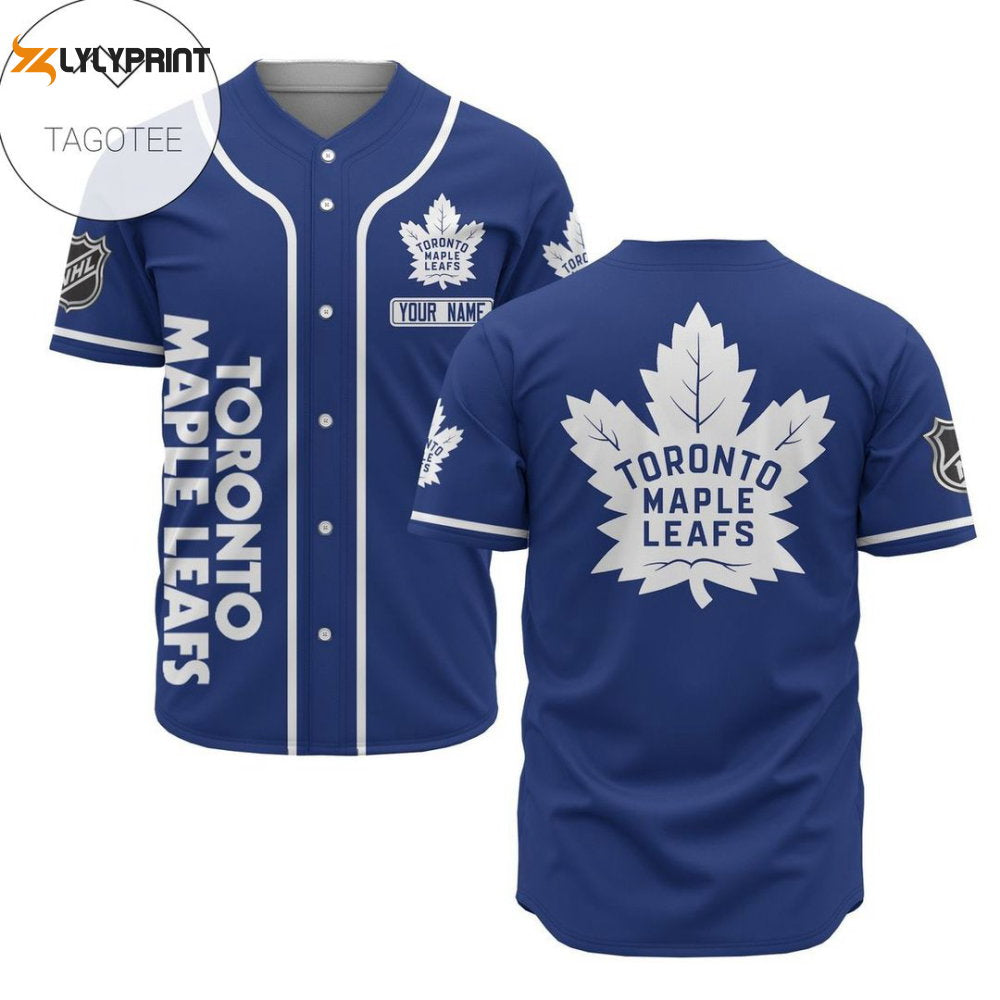 Personalized Toronto Maple Leafs Baseball Jersey Custom For Fans BJ0129 - lylyprint.com baseball jersey product view 1