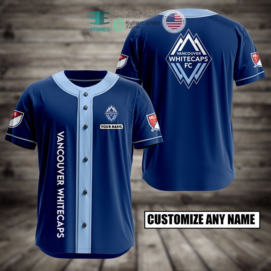 BEST Personalized Vancouver Whitecaps Custom Baseball Shirt baseball jersey product view 1