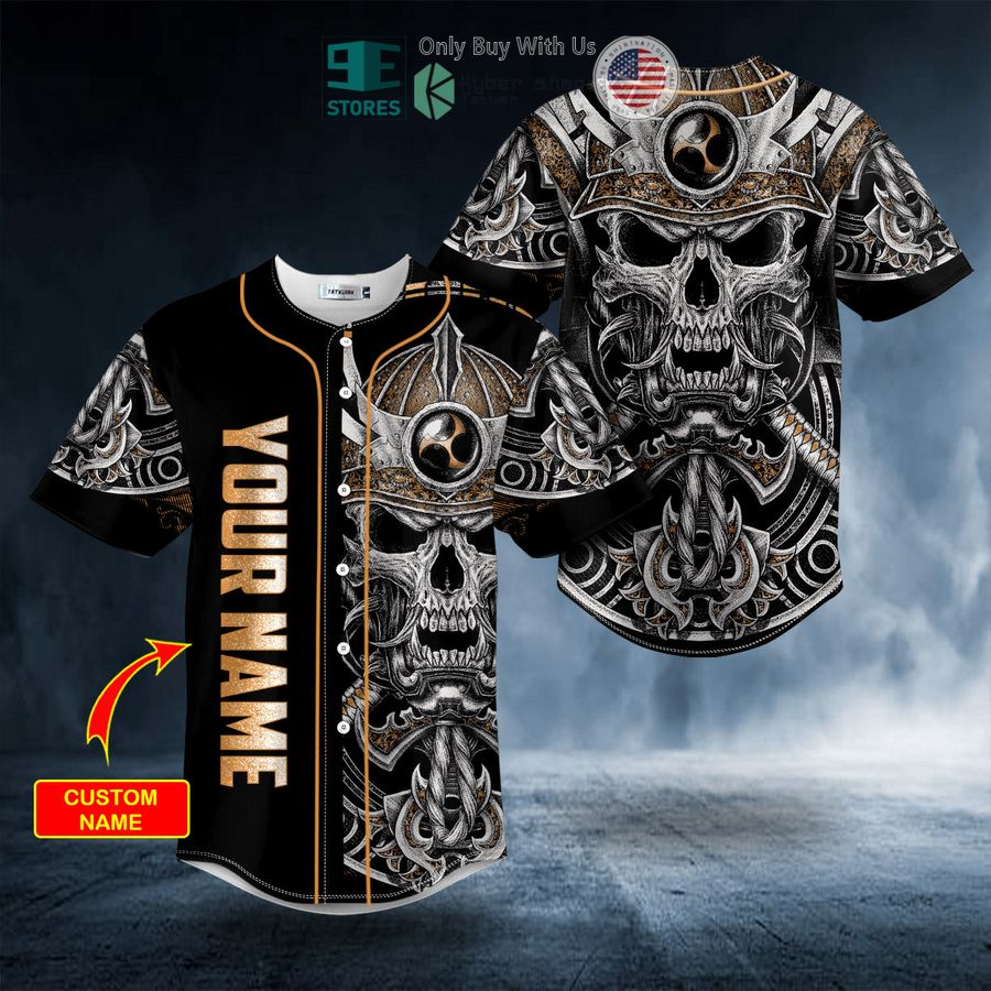 BEST Personalized Viking Skull Custom Baseball Shirt baseball jersey product view 1