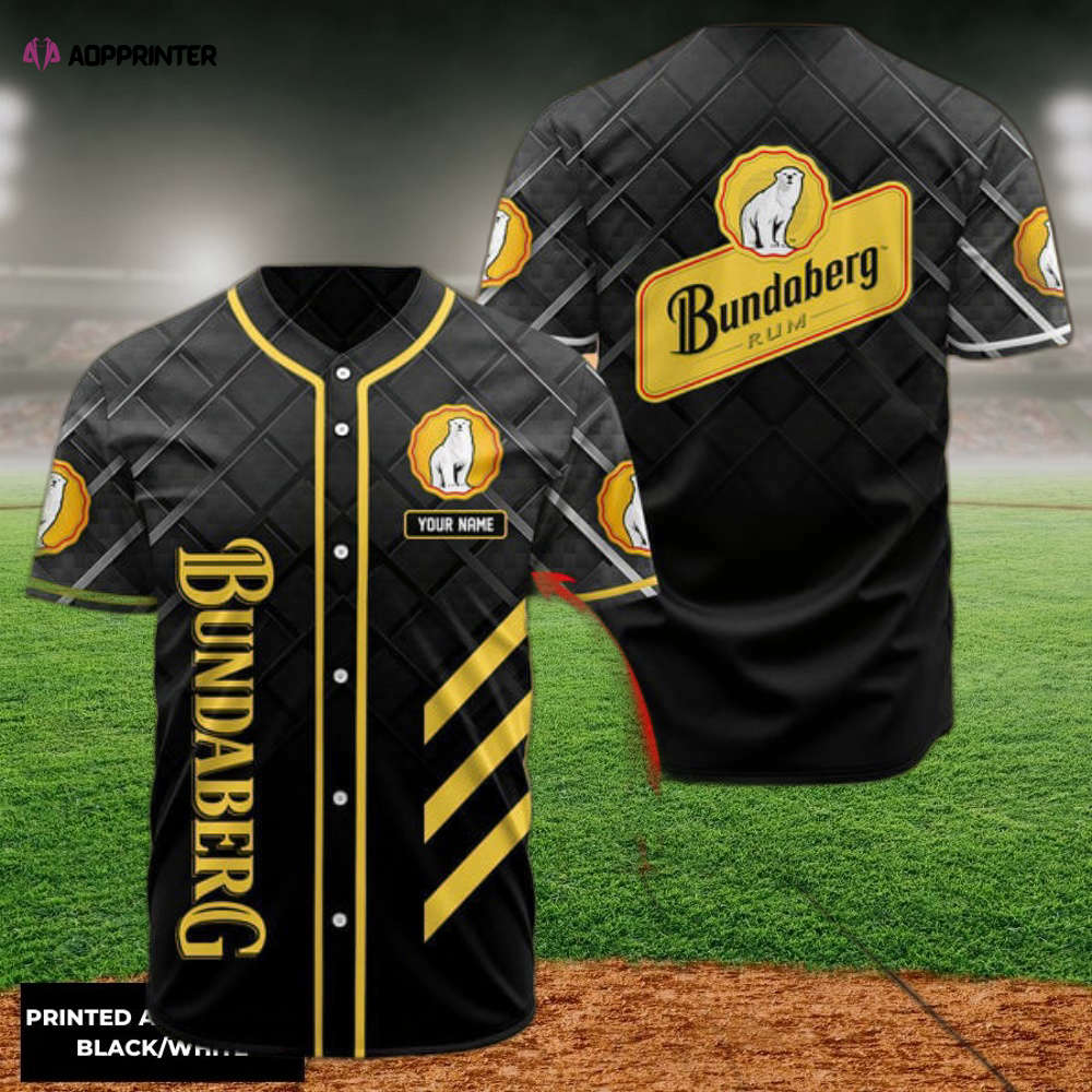 Personalized Vintage Bundaberg Baseball Jersey - Aopprinter baseball jersey product view 1
