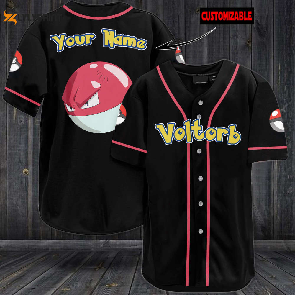 Personalized Voltorb Baseball Jersey - lylyprint.com baseball jersey product view 1