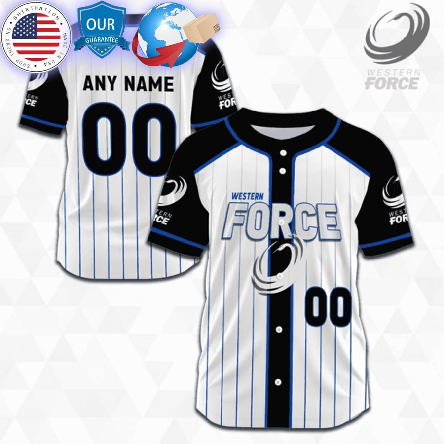 HOT Customized Western Force Super Rugby Baseball Jersey baseball jersey product view 1