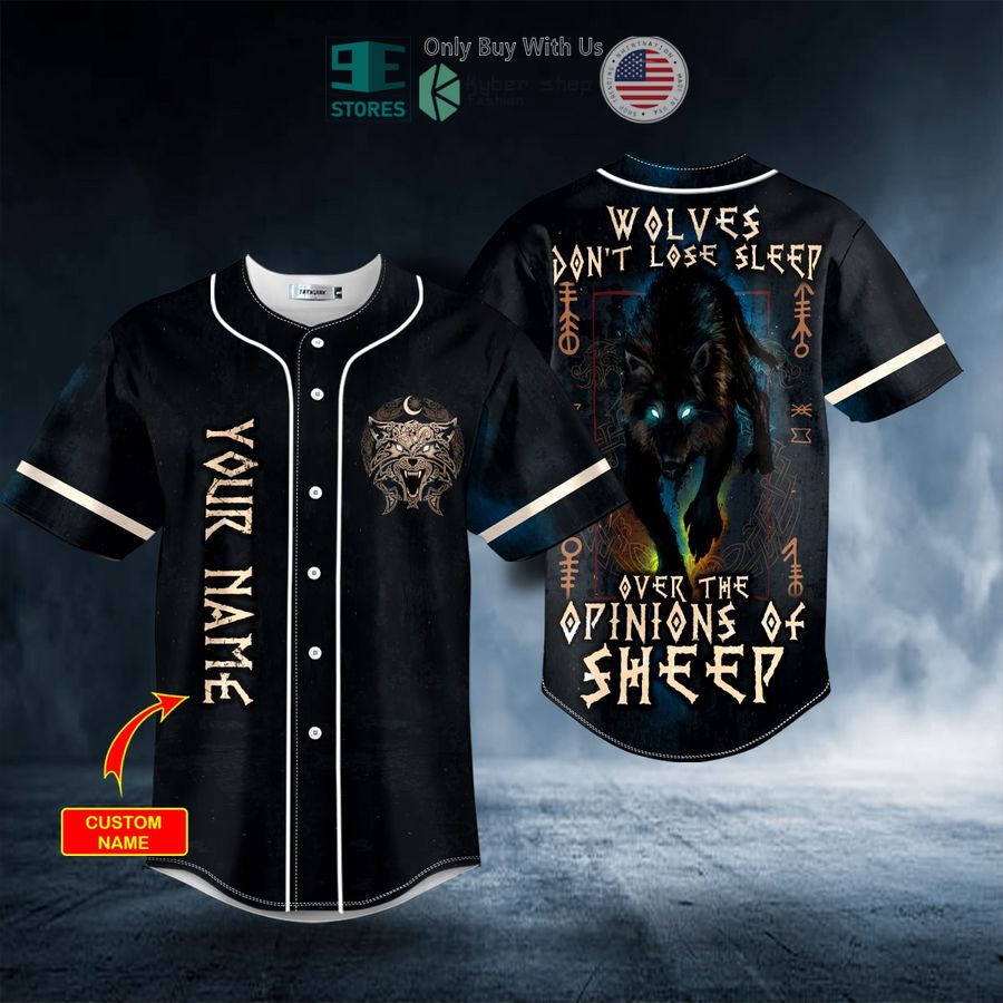 BEST Personalized Wolves Don't Lose Sleep Viking Custom Baseball Shirt baseball jersey product view 1