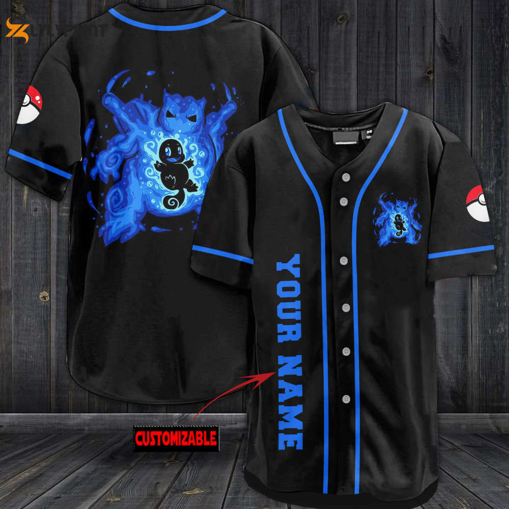 Personalized Zenigame Baseball Jersey - lylyprint.com baseball jersey product view 1