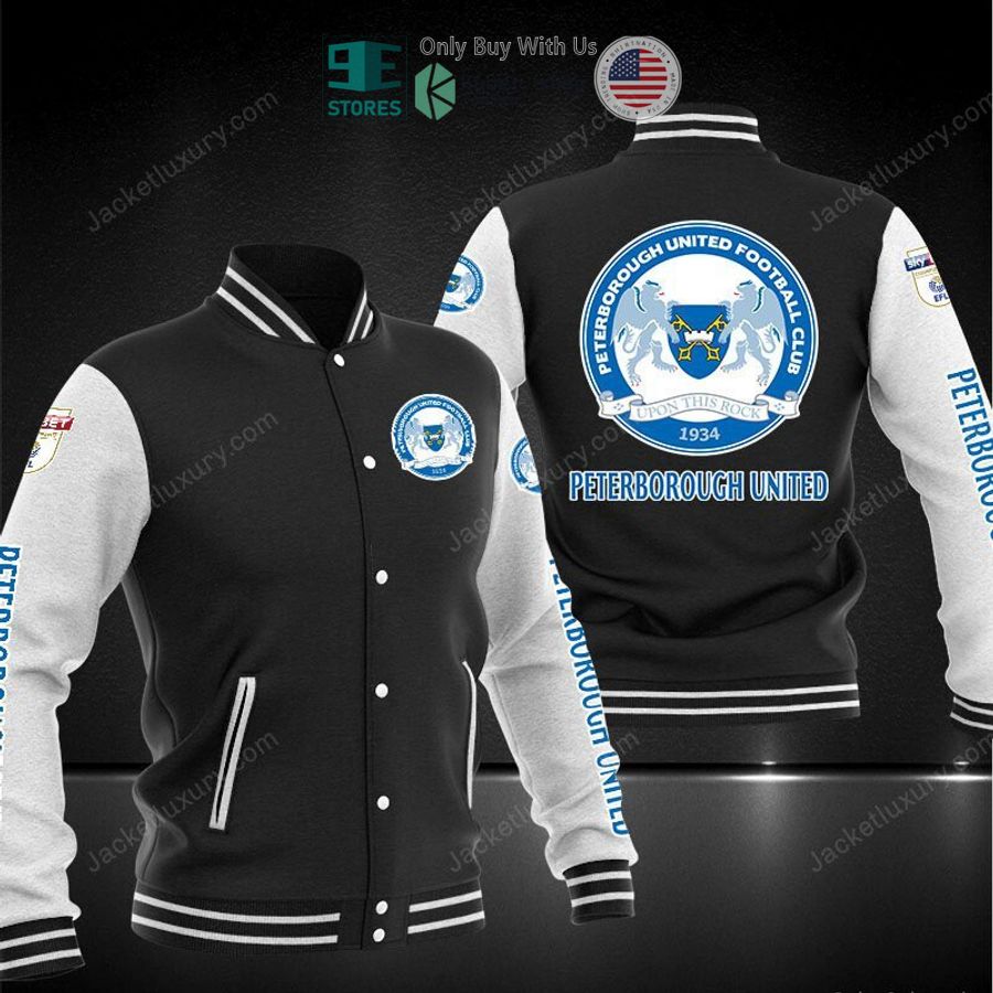 BEST Peterborough United F.C Baseball Jacket baseball jersey product view 1