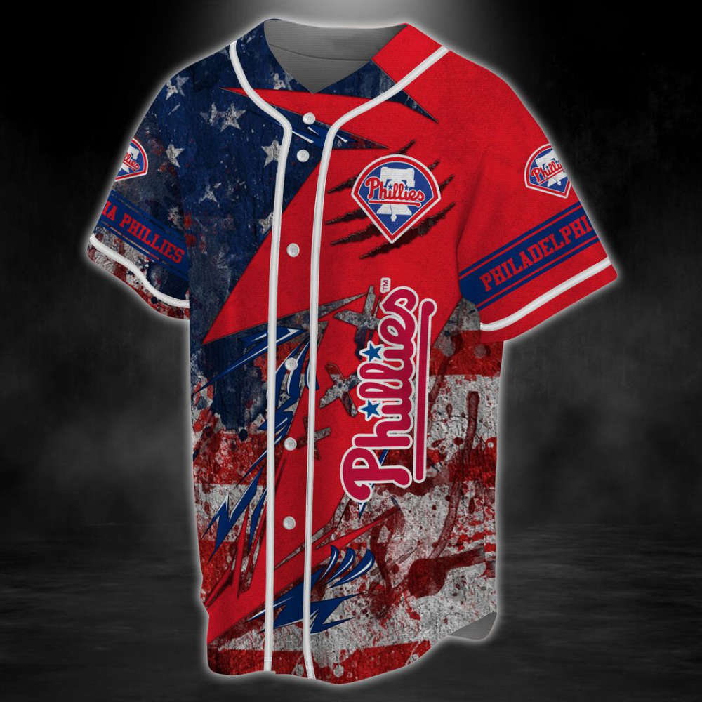 Philadelphia Phillies Baseball Jersey Gift for Men Women - lylyprint.com baseball jersey product view 4