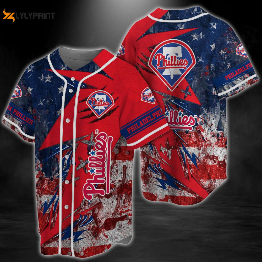Philadelphia Phillies Baseball Jersey Gift for Men Women - lylyprint.com baseball jersey product view 1