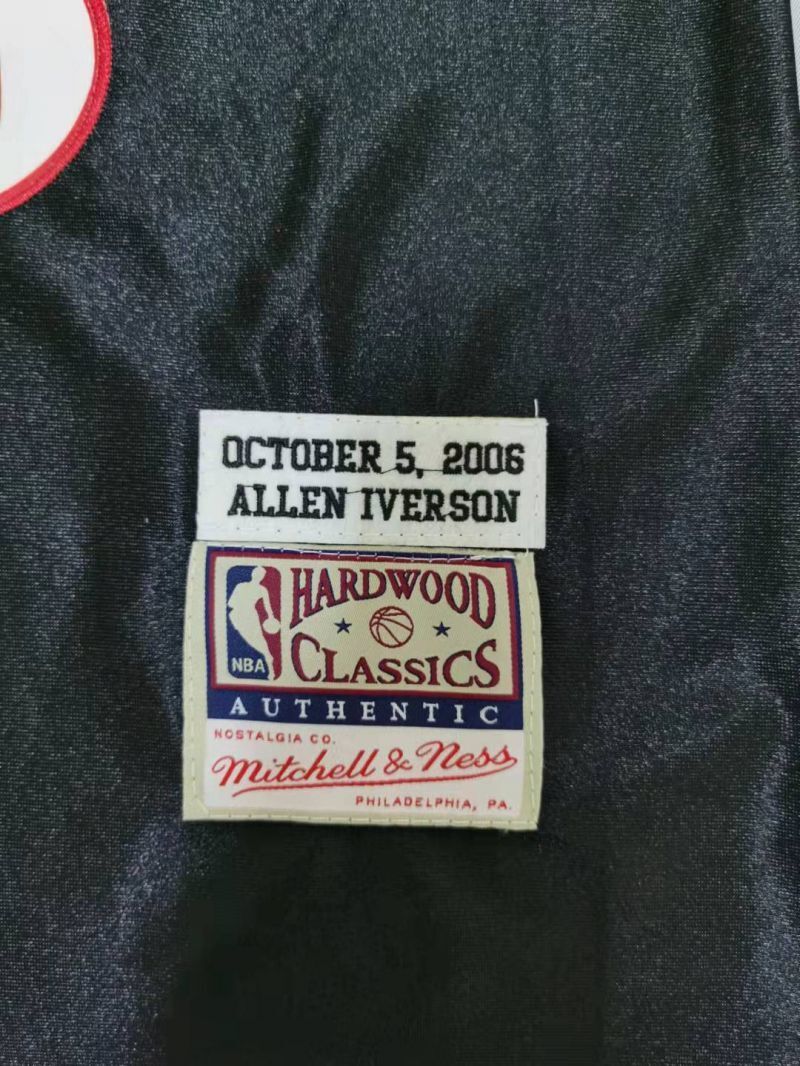 philadelphia 76ers #3 allen iverson 76 3# Retro Black Style 3 Basketball Jersey basketball jersey product view 1