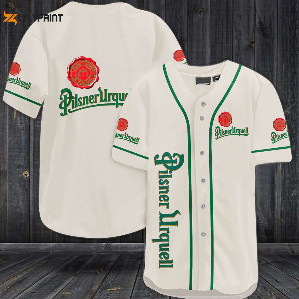 Pilsner Urquell Beer Baseball Jersey - lylyprint.com baseball jersey product view 1