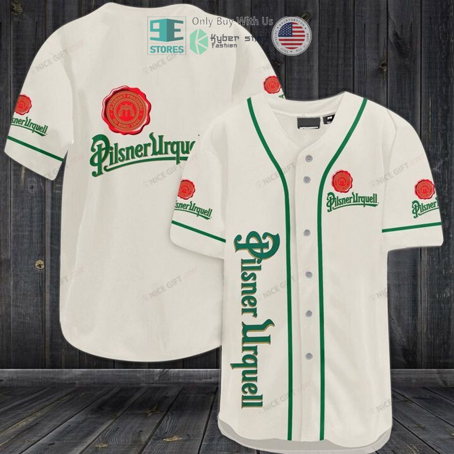 BEST Pilsner Urquell logo Baseball Jersey baseball jersey product view 1