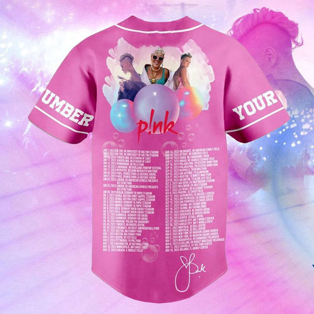 Pink Summer Carnival 2023 Personalized Adult Baseball Jersey For Men Women - lylyprint.com baseball jersey product view 2