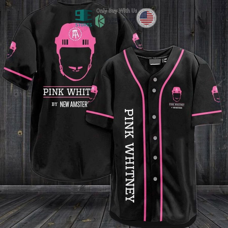 BEST Pink Whitney logo black Baseball Jersey baseball jersey product view 1