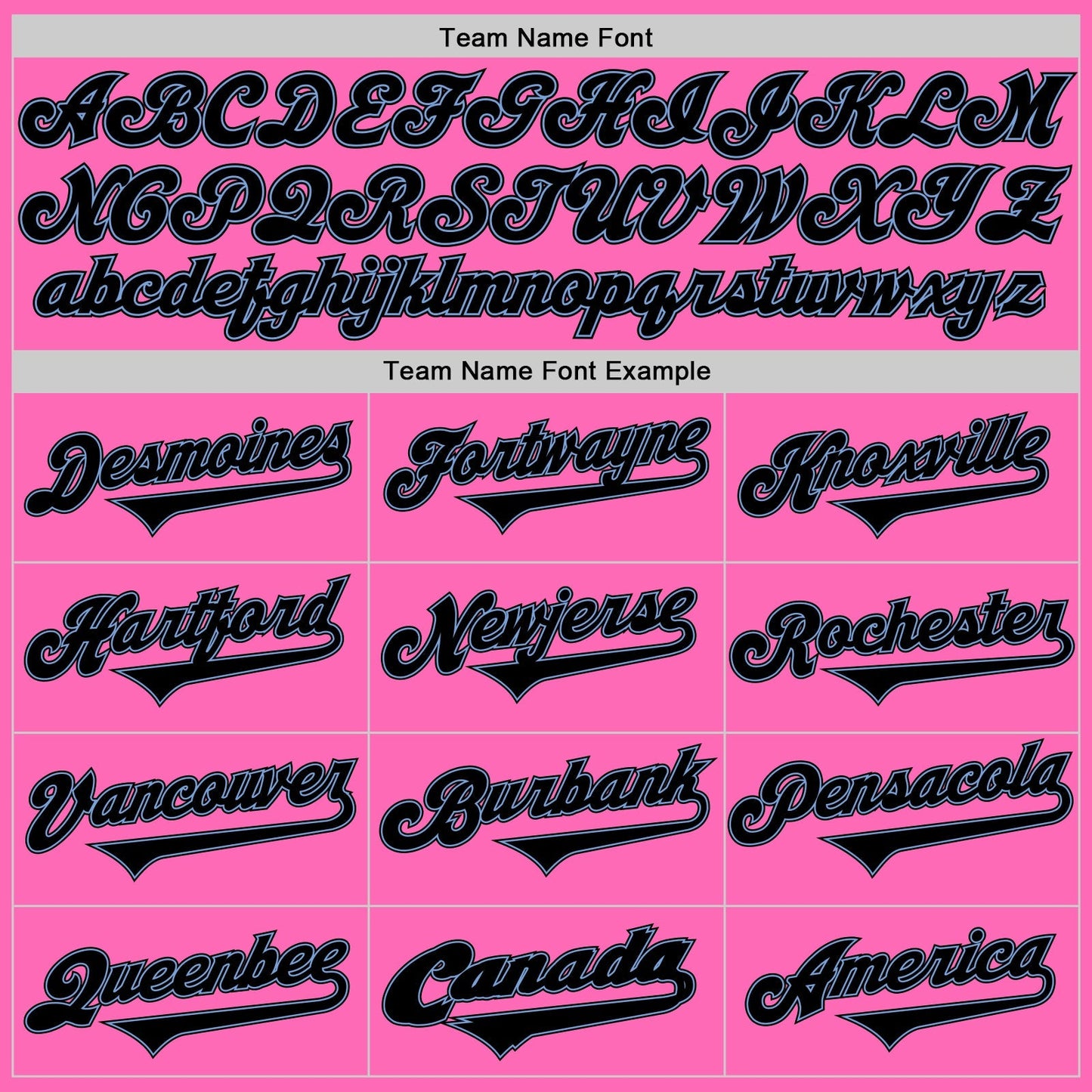 Custom Pink Black-Light Blue Authentic Baseball Jersey baseball jersey product view 4