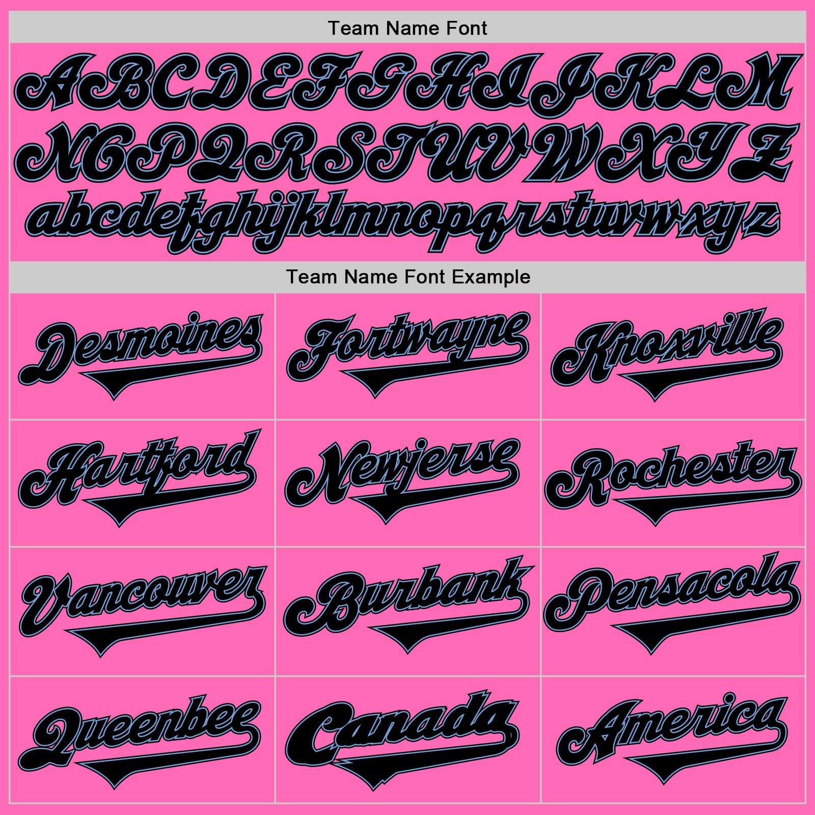 Custom Pink Black-Light Blue Authentic Baseball Jersey baseball jersey product view 4