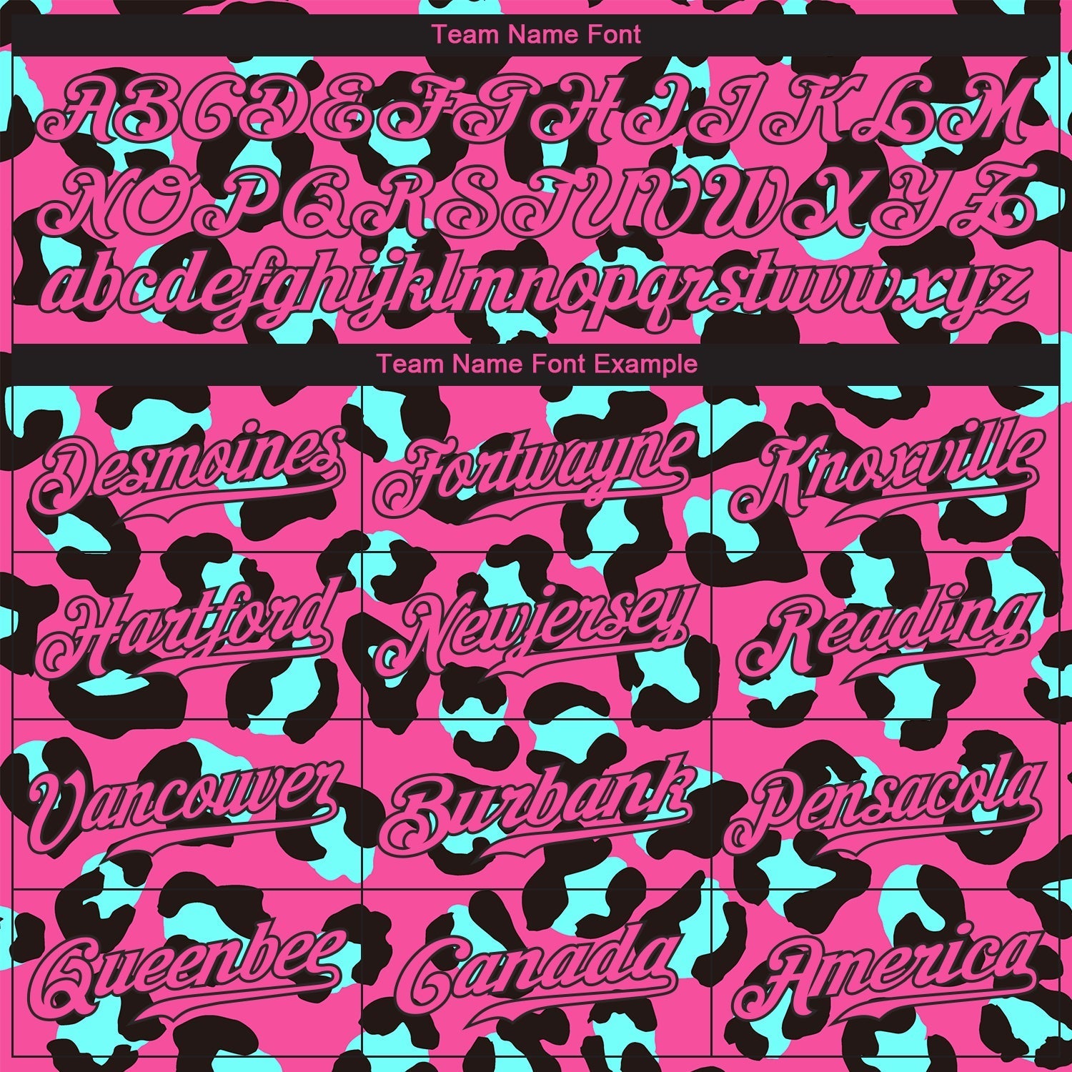 Custom Pink Pink-Black 3D Pattern Design Leopard Authentic Baseball Jersey baseball jersey product view 4