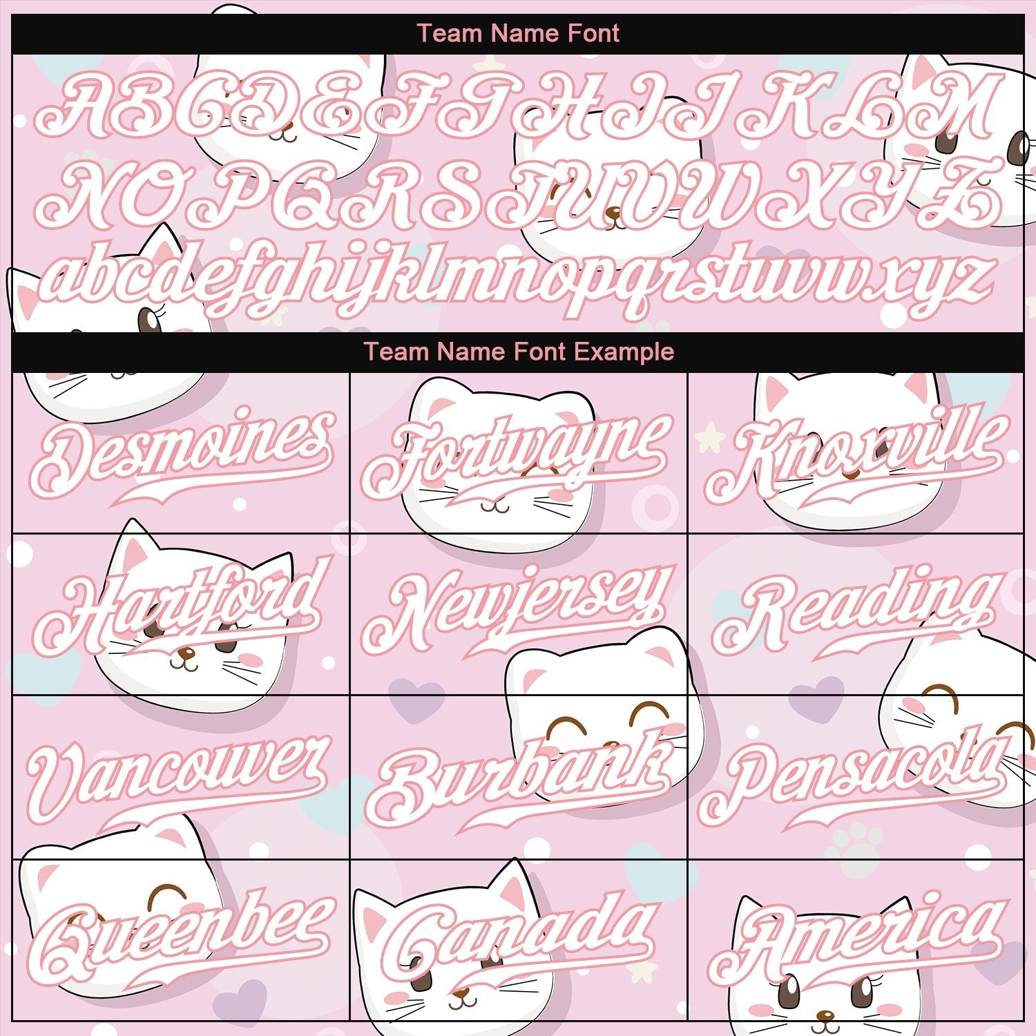 Custom Light Pink White-Light Pink 3D Pattern Design Cats Authentic Baseball Jersey baseball jersey product view 4