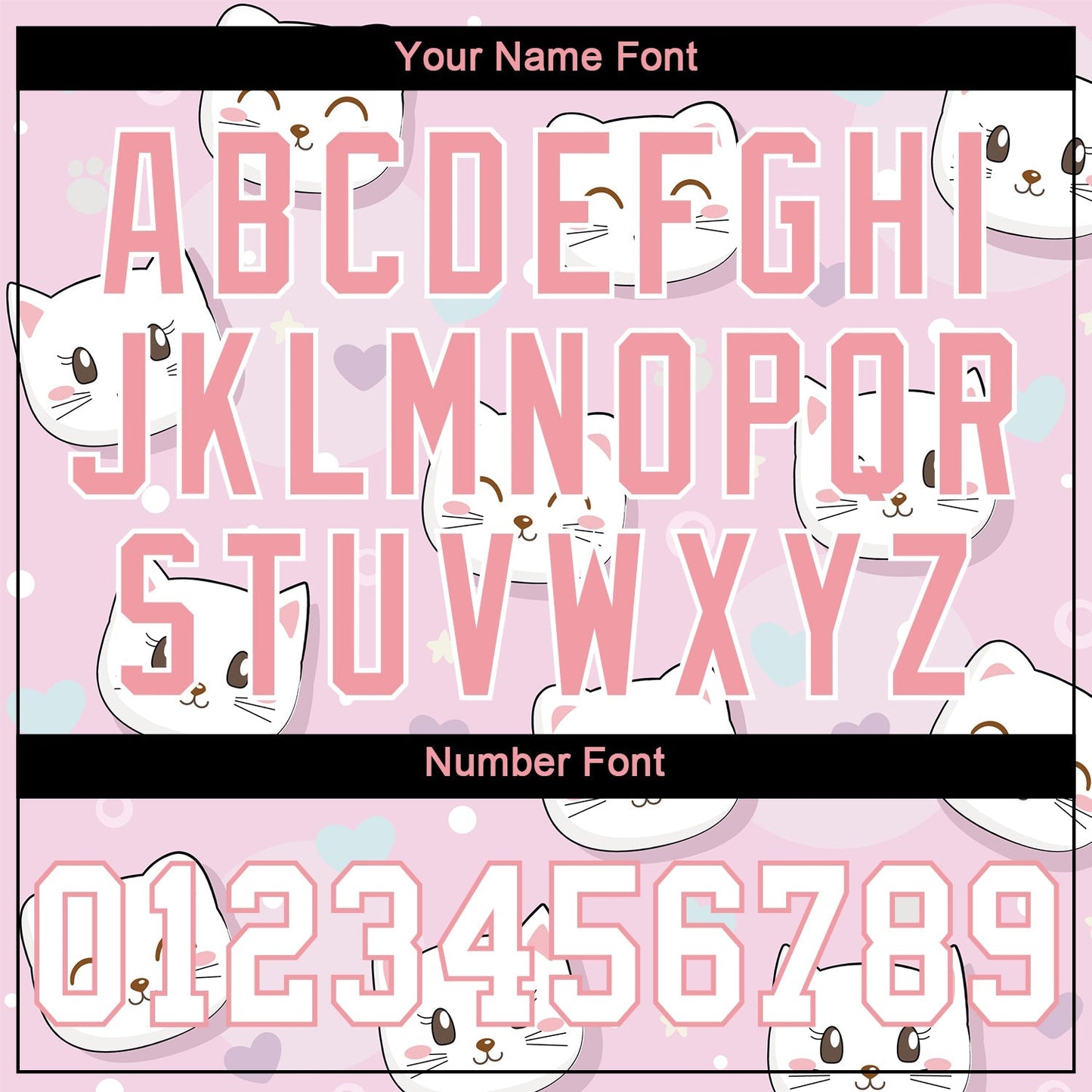 Custom Light Pink White-Light Pink 3D Pattern Design Cats Authentic Baseball Jersey baseball jersey product view 5